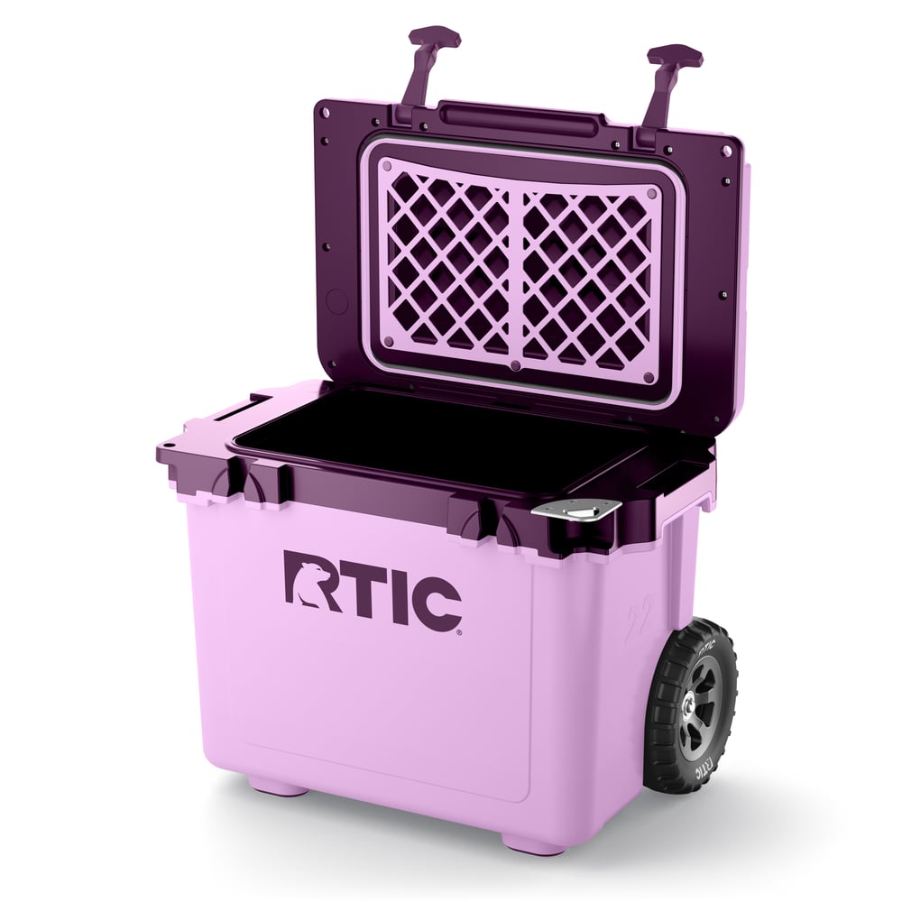 RTIC Ultra-Tough RTIC Ultra-Tough 22 QT Ultra-Light Wheeled Cooler - Lavender/Plum - Image 3