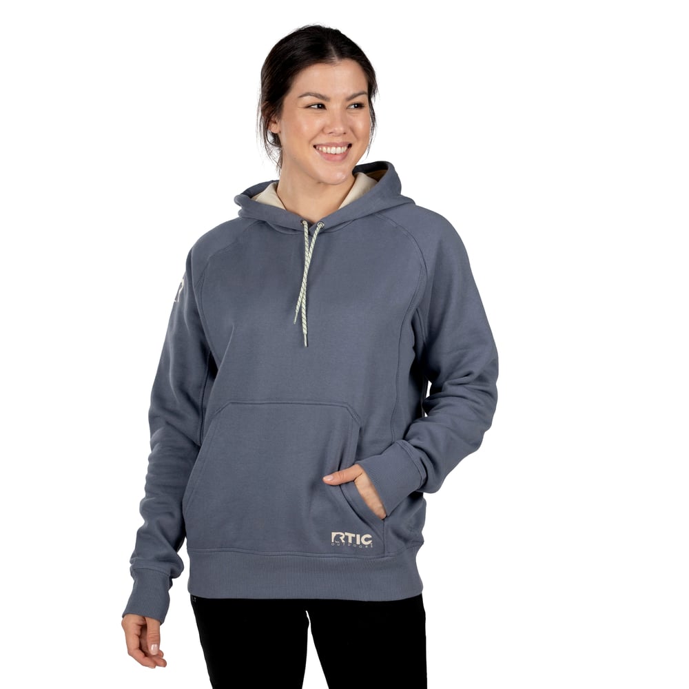 RTIC Ultra-Tough RTIC Ultra-Tough Water-Repellent Pullover Hoodie - Athletic Fit - Gray Stone - Image 3