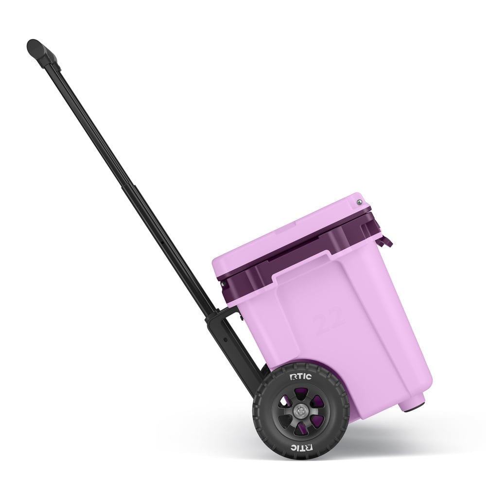 RTIC Ultra-Tough RTIC Ultra-Tough 22 QT Ultra-Light Wheeled Cooler - Lavender/Plum - Image 4