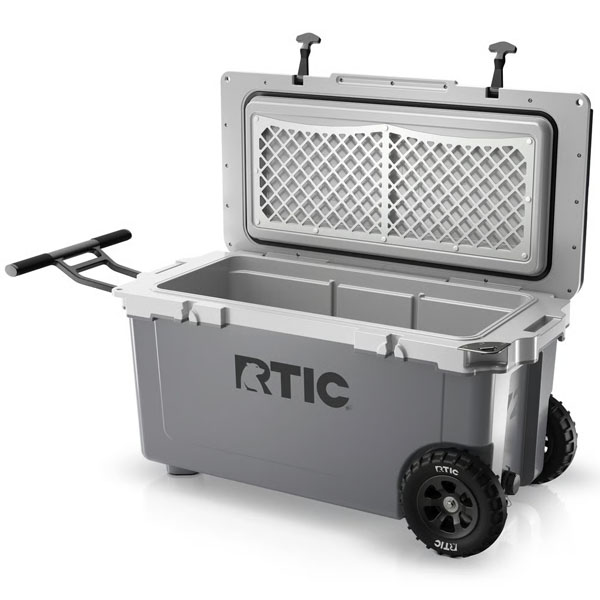 RTIC Ultra-Tough RTIC Ultra-Tough 72 QT Ultra-Light Wheeled Cooler - Dark Grey & Cool Grey - Image 4
