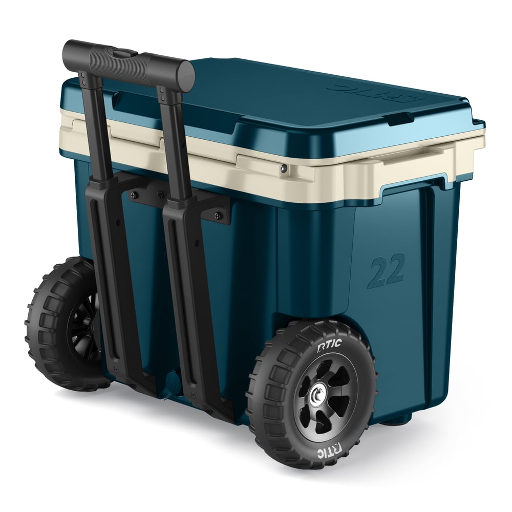RTIC Ultra-Tough RTIC Ultra-Tough 22 QT Ultra-Light Wheeled Cooler - Marine/Canvas - Image 8