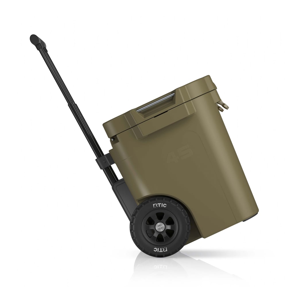 RTIC Ultra-Tough RTIC Ultra-Tough 45 QT Ultra-Tough Wheeled Cooler - Olive - Image 4