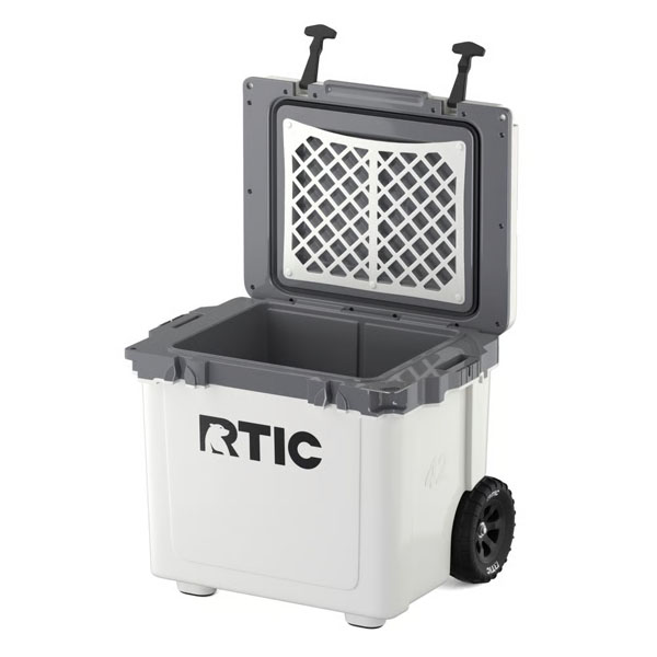 RTIC Ultra-Tough RTIC Ultra-Tough 42 QT Ultra-Light Wheeled Cooler - White & Grey - Image 3