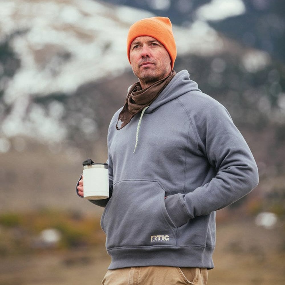 RTIC Ultra-Tough RTIC Ultra-Tough Water-Repellent Pullover Hoodie - Athletic Fit - Gray Stone