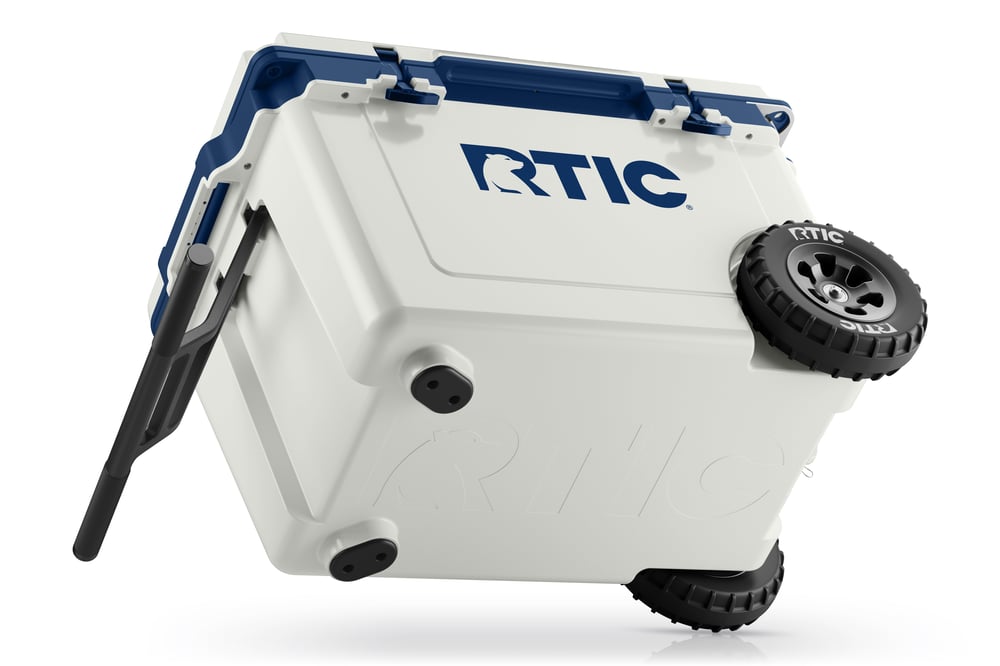 RTIC Ultra-Tough RTIC Ultra-Tough 52 QT Ultra-Light Wheeled Cooler - Cool Grey & Navy - Image 6