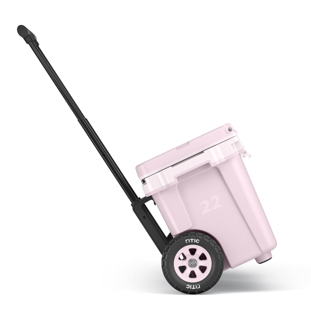 RTIC Ultra-Tough RTIC Ultra-Tough 22 QT Ultra-Light Wheeled Cooler - Pale Pink - Image 4