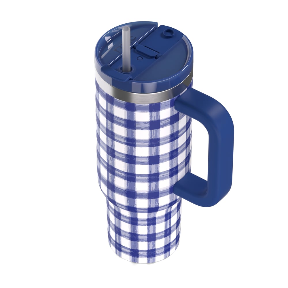 RTIC Ultra-Tough RTIC Ultra-Tough Road Trip Tumbler - Cobalt Gingham - Image 5