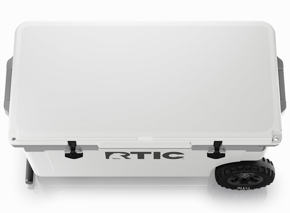 RTIC Ultra-Tough RTIC Ultra-Tough 72 QT Ultra-Light Wheeled Cooler - White & Grey - Image 6