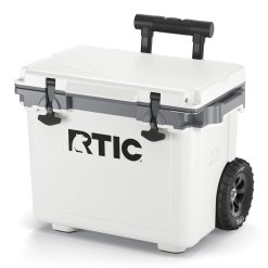 RTIC Ultra-Tough RTIC Ultra-Tough 22 QT Ultra-Light Wheeled Cooler - White & Grey