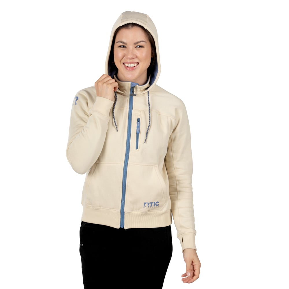 RTIC Ultra-Tough RTIC Ultra-Tough Women's Water-Repellent Full-Zip Hoodie-Bone - Image 5