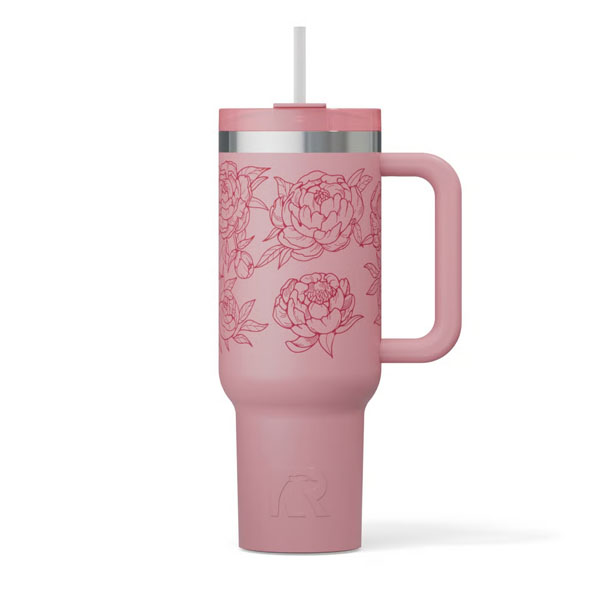 RTIC Ultra-Tough RTIC Ultra-Tough Road Trip Tumbler - Pink Peonies - Image 2