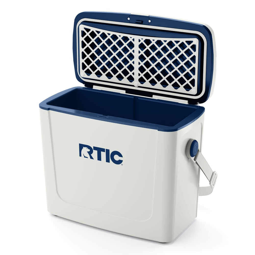 RTIC Ultra-Tough RTIC Ultra-Tough 16 QT Road Trip Cooler - Cool Grey & Navy - Image 3