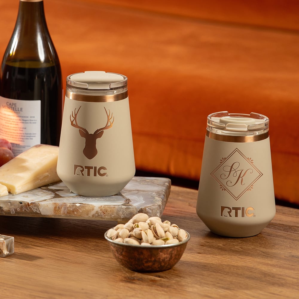 RTIC Ultra-Tough RTIC Ultra-Tough 12oz Happy Hour Wine Tumbler - Light Black - Image 8