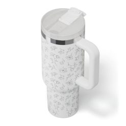 Alternative view of RTIC Ultra-Tough RTIC Ultra-Tough Road Trip Tumbler -  White Magnolias