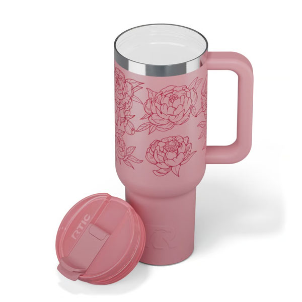 RTIC Ultra-Tough RTIC Ultra-Tough Road Trip Tumbler - Pink Peonies - Image 3