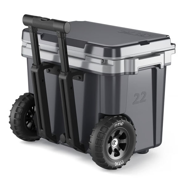 RTIC Ultra-Tough RTIC Ultra-Tough 22 QT Ultra-Light Wheeled Cooler - Dark Grey & Cool Grey - Image 5