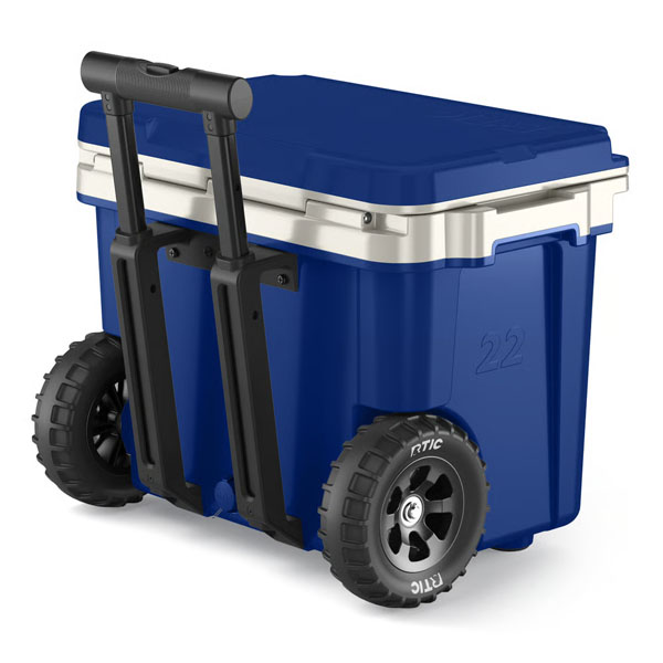 RTIC Ultra-Tough RTIC Ultra-Tough 22 QT Ultra-Light Wheeled Cooler - Cobalt & White - Image 4