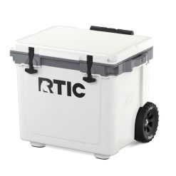RTIC Ultra-Tough RTIC Ultra-Tough 42 QT Ultra-Light Wheeled Cooler - White & Grey