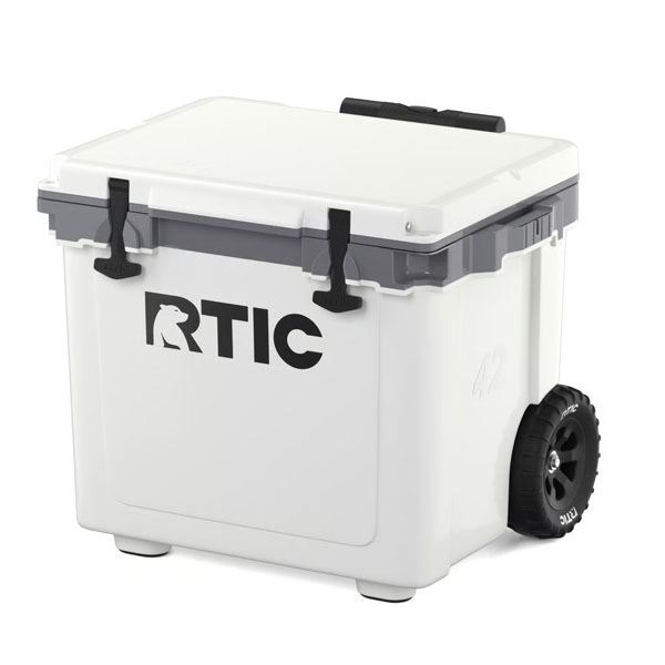 RTIC Ultra-Tough RTIC Ultra-Tough 42 QT Ultra-Light Wheeled Cooler - White & Grey