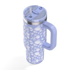 Alternative view of RTIC Ultra-Tough RTIC Ultra-Tough Road Trip Tumbler - Periwinkle Bouquet