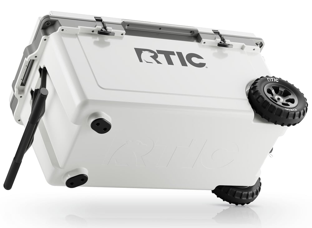 RTIC Ultra-Tough RTIC Ultra-Tough 72 QT Ultra-Light Wheeled Cooler - White & Grey - Image 5