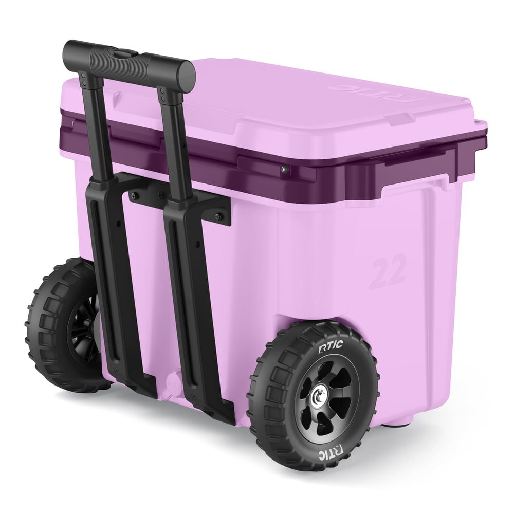 RTIC Ultra-Tough RTIC Ultra-Tough 22 QT Ultra-Light Wheeled Cooler - Lavender/Plum - Image 8