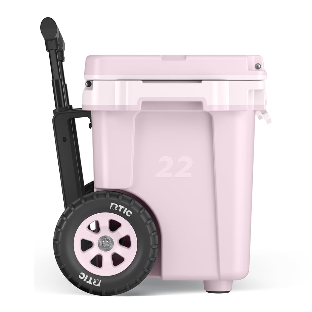 RTIC Ultra-Tough RTIC Ultra-Tough 22 QT Ultra-Light Wheeled Cooler - Pale Pink - Image 11