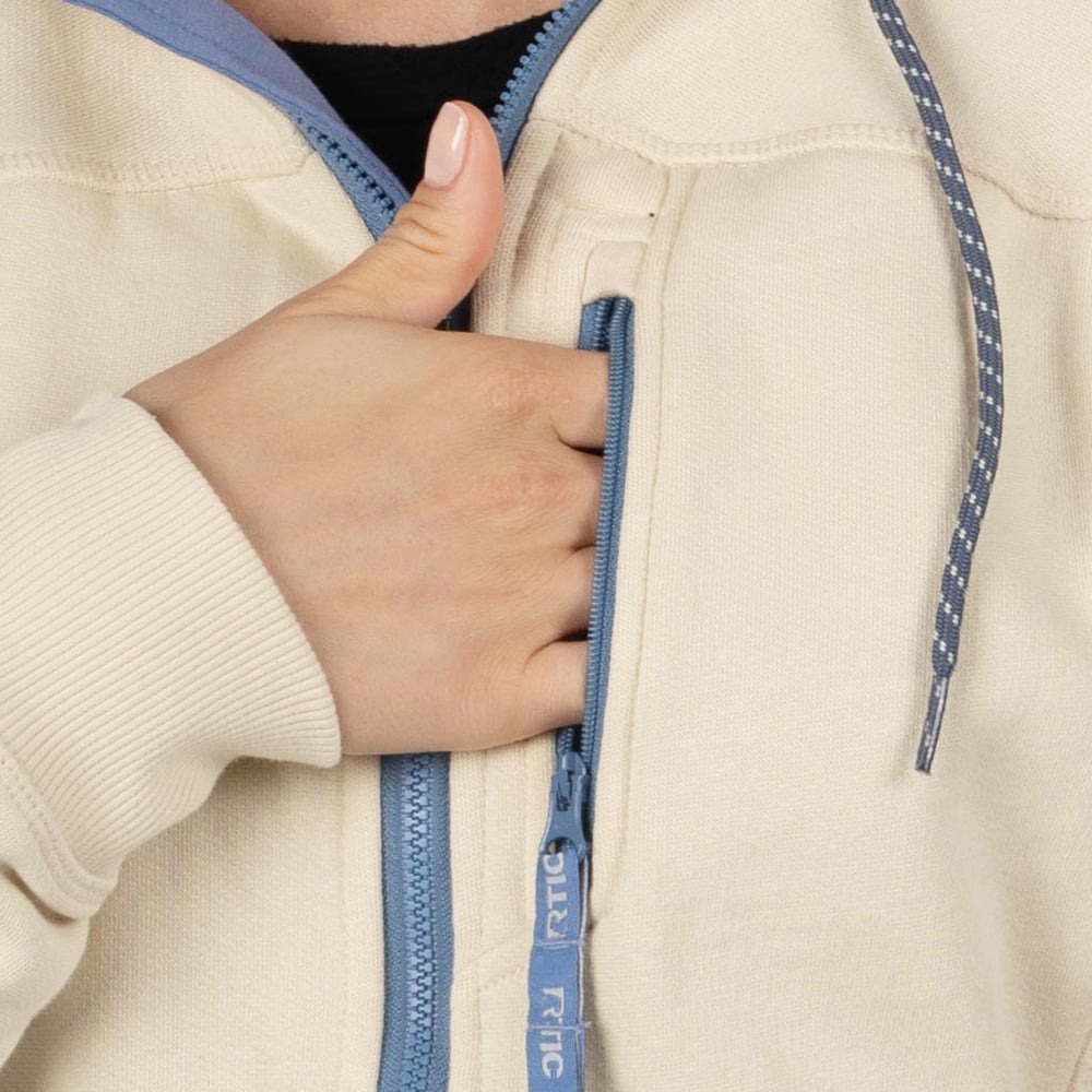 RTIC Ultra-Tough RTIC Ultra-Tough Women's Water-Repellent Full-Zip Hoodie-Bone - Image 4