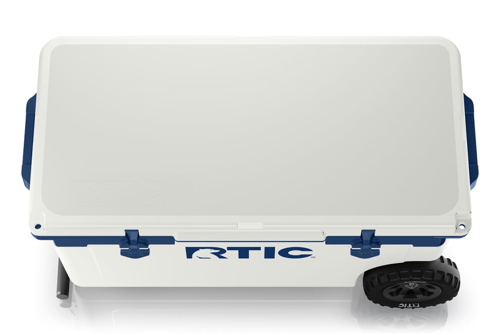 RTIC Ultra-Tough RTIC Ultra-Tough 72 QT Ultra-Light Wheeled Cooler - Cool Grey & Navy - Image 5