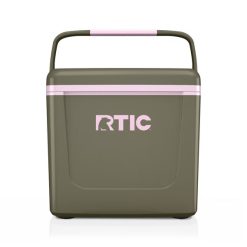Alternative view of RTIC Ultra-Tough RTIC Ultra-Tough 8 QT Road Trip Personal Cooler - Olive/Pale Pink