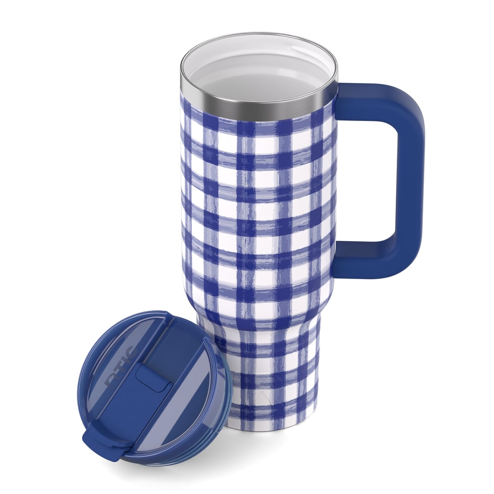 RTIC Ultra-Tough RTIC Ultra-Tough Road Trip Tumbler - Cobalt Gingham - Image 4
