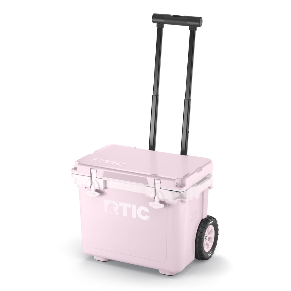 RTIC Ultra-Tough RTIC Ultra-Tough 22 QT Ultra-Light Wheeled Cooler - Pale Pink - Image 10