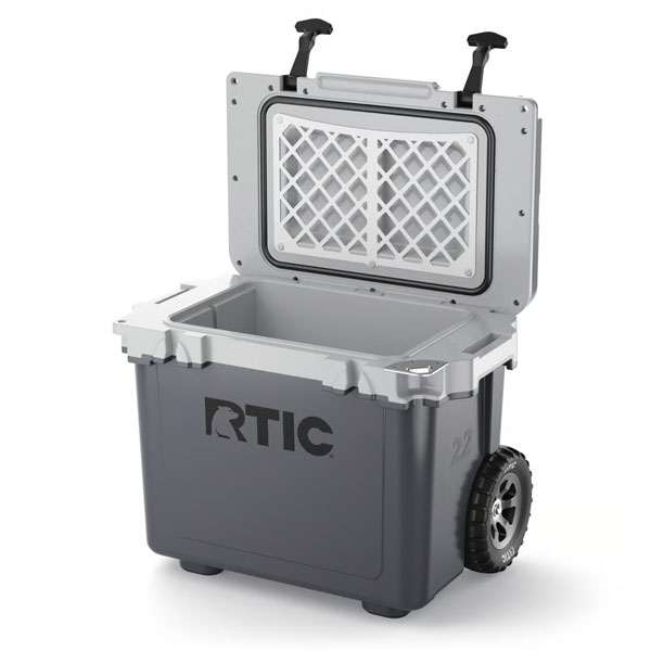 RTIC Ultra-Tough RTIC Ultra-Tough 22 QT Ultra-Light Wheeled Cooler - Dark Grey & Cool Grey - Image 3