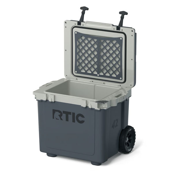 RTIC Ultra-Tough RTIC Ultra-Tough 42 QT Ultra-Light Wheeled Cooler - Dark Grey & Cool Grey - Image 3