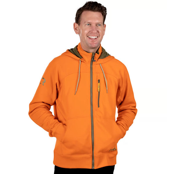 RTIC Ultra-Tough RTIC Ultra-Tough Men's Water-Repellent Full-Zip Hoodie-Orange - Image 5